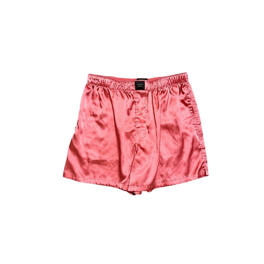 American Eagle Satin Boxer Shorts – Coral Pink – Size Large
